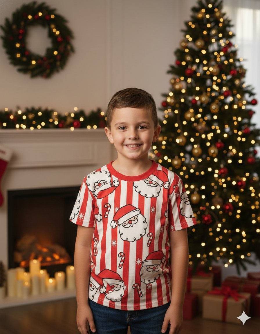 CAMISETA PAPÁ NOEL NIÑO PRE VENTA